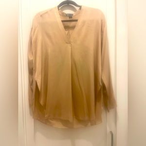 VINCE Silk V-neck tunic style blouse.  SZ S